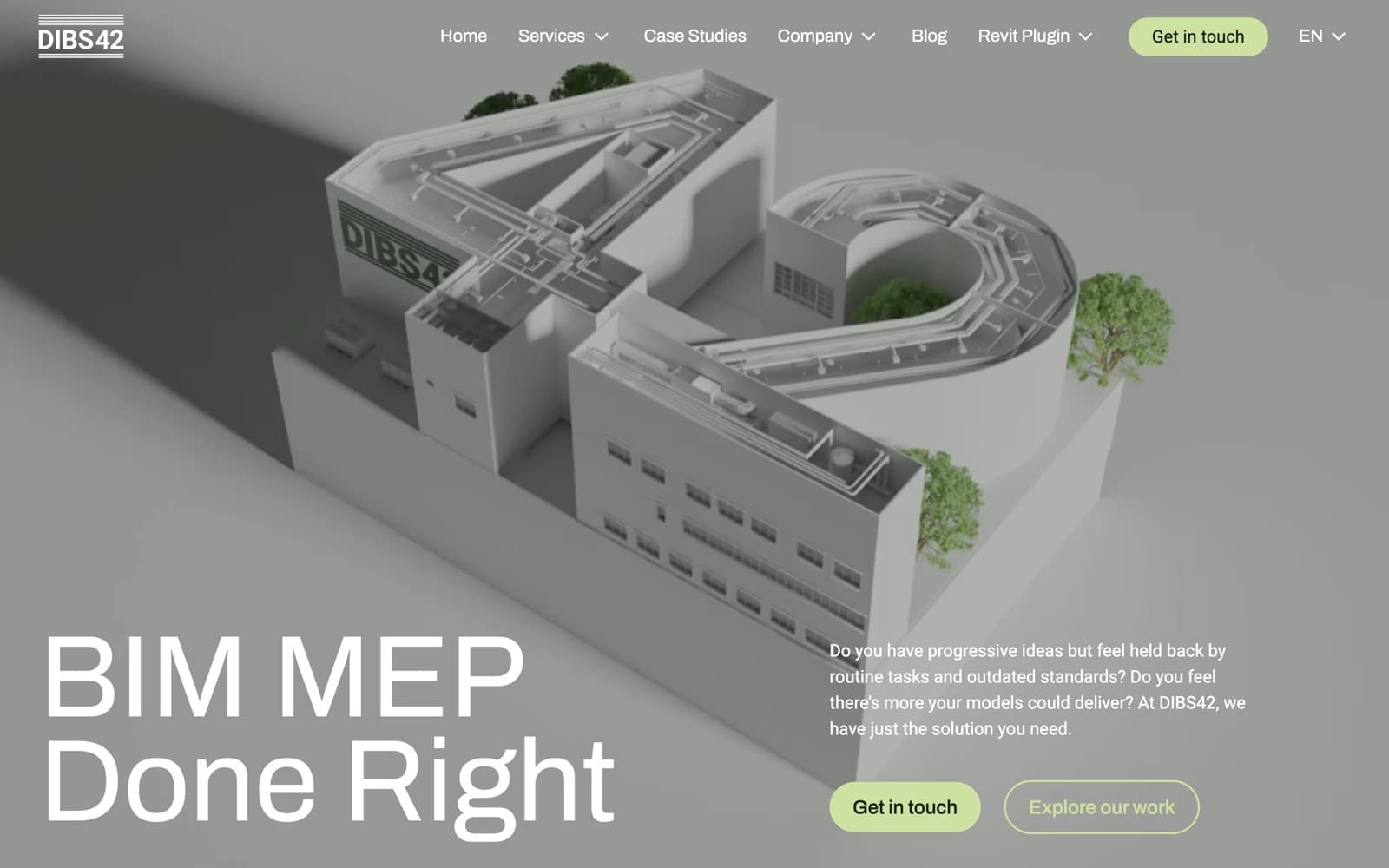 DIBS42 website - BIM and MEP engineering services